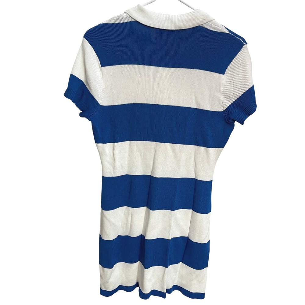 NWT Rowing Blazers Women's Striped Polo Ribbed Mini Dress L Preppy Old Money - Picture 3 of 4